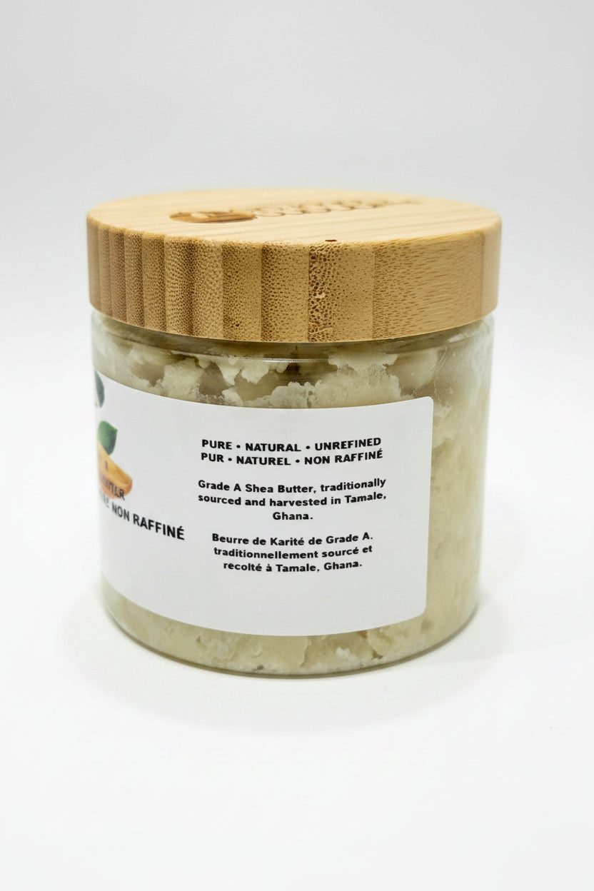 Unrefined Grade A Shea Butter | Raw Ghana Shea Butter | Honam Naturals 485 g