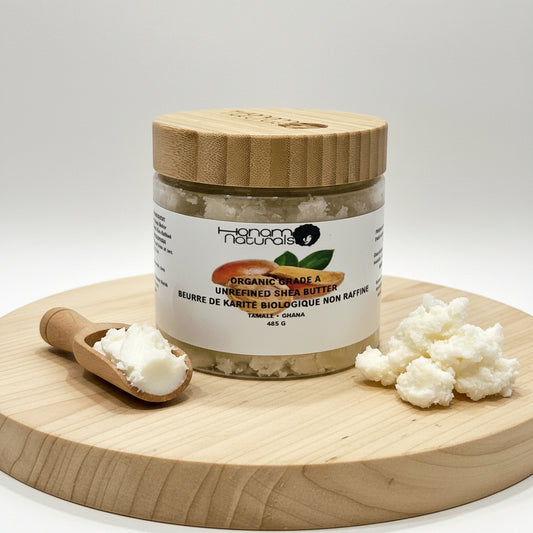 Unrefined Grade A Shea Butter | Raw Ghana Shea Butter | Honam Naturals 485 g
